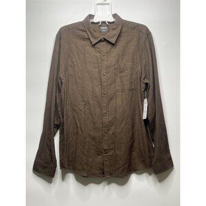 Men's Hurley Organic Portland Long Sleeve Flannel Button-Up Shirt L
